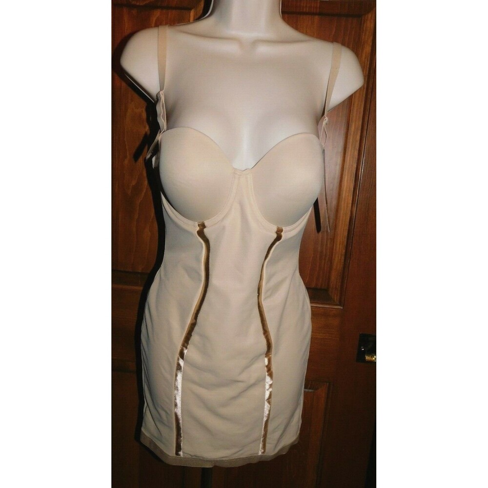 Maidenform Shaper Beige Convertible Full Slip Easy Up Firm Control P2304 Sz 36C